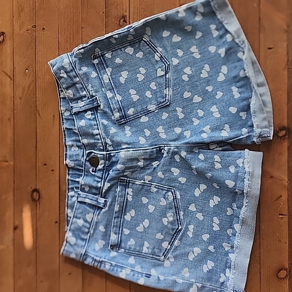 Heart Denim Shorts